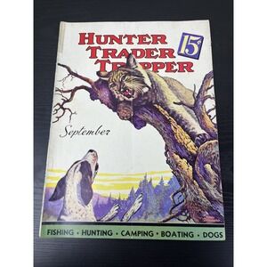 Hunter Trader Trapper September 1937 Vintage Hunting Trapping Magazine